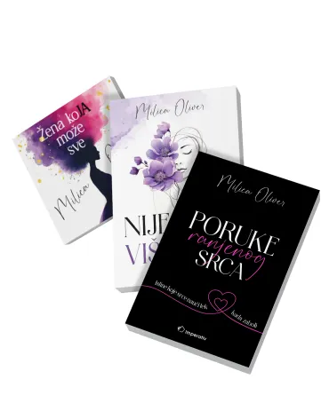 komplet 2 poruke ranjenog srca,nije više ista, žena ko(ja) može sve milica oliver